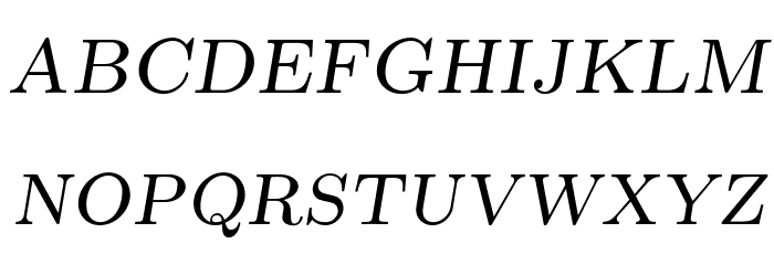 LMRomanCaps10-Oblique Font LOWERCASE
