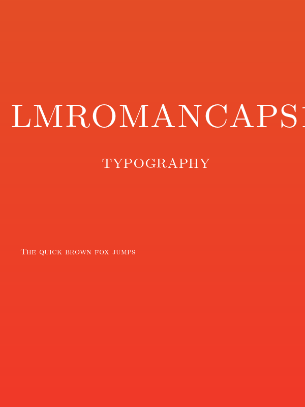 LMRomanCaps10-Regular Poster