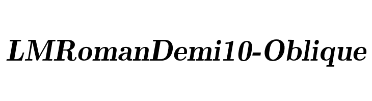 LMRomanDemi10-Oblique Font