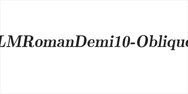 LMRomanDemi10-Oblique Logo