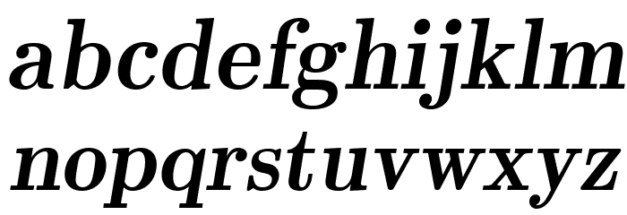 LMRomanDemi10-Oblique Font LOWERCASE