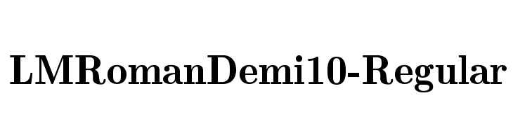 LMRomanDemi10-Regular Font
