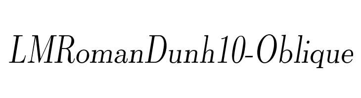 LMRomanDunh10-Oblique Font