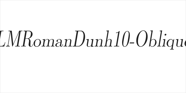 LMRomanDunh10-Oblique Logo