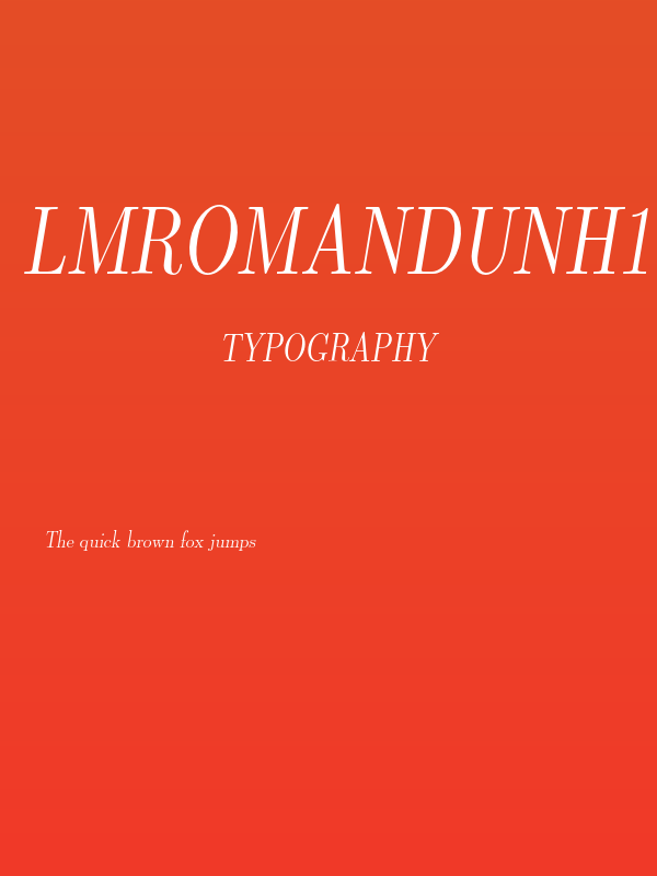 LMRomanDunh10-Oblique Poster
