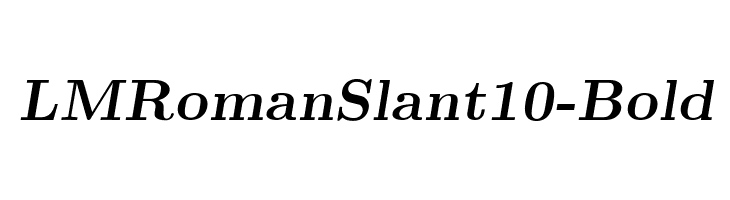 LMRomanSlant10-Bold Font