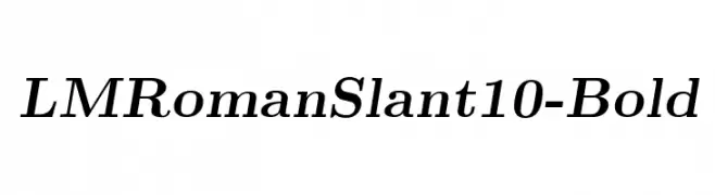 LMRomanSlant10-Bold  Free Fonts Download