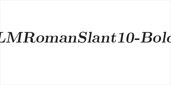 LMRomanSlant10-Bold Logo