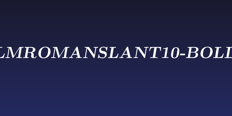 LMRomanSlant10-Bold Social Header