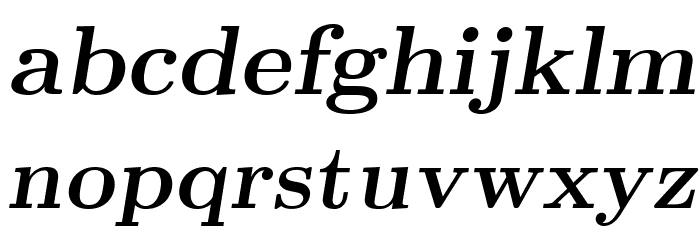 LMRomanSlant10-Bold Font LOWERCASE