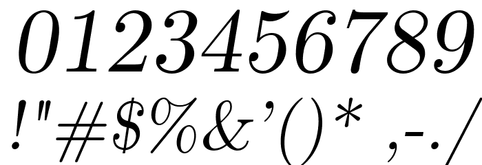 LMRomanSlant10-Regular Font OTHER CHARS