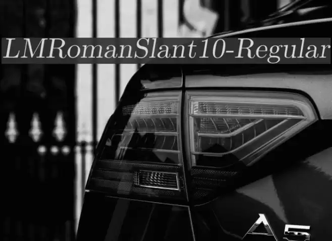 LMRomanSlant10-Regular examples
