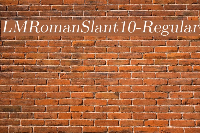 LMRomanSlant10-Regular Font examples