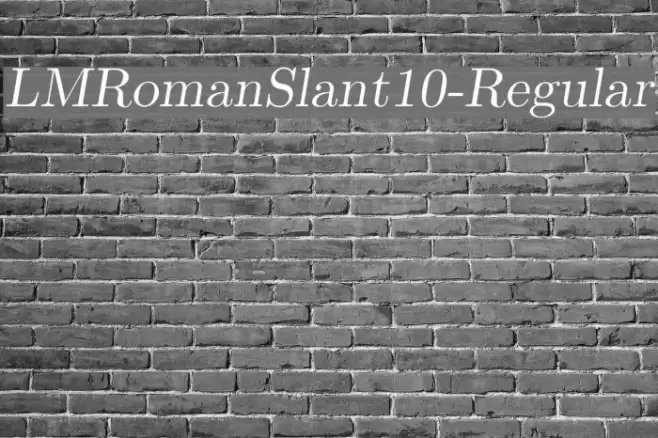 LMRomanSlant10-Regular examples