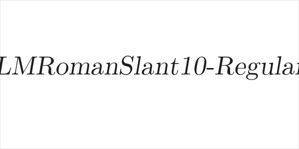 LMRomanSlant10-Regular Logo