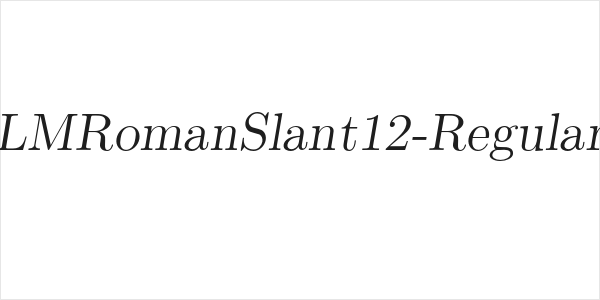 LMRomanSlant12-Regular Logo