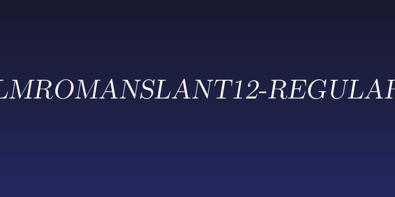 LMRomanSlant12-Regular Social Header