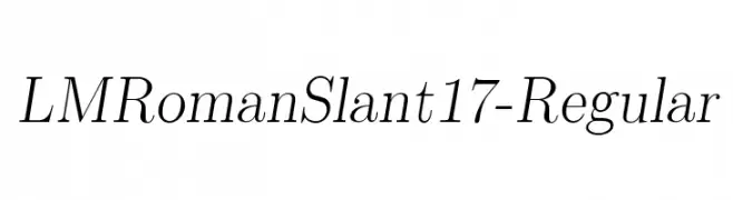 LMRomanSlant17-Regular  Free Fonts Download