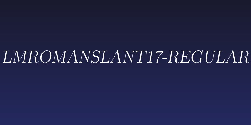 LMRomanSlant17-Regular Social Header