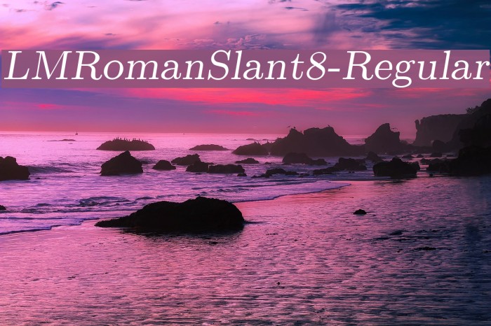 LMRomanSlant8-Regular Schriftart examples