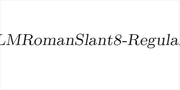 LMRomanSlant8-Regular Logo