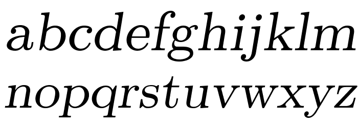 LMRomanSlant8-Regular Schriftart Kleinbuchstaben