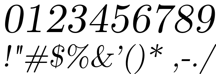 LMRomanSlant9-Regular Font OTHER CHARS
