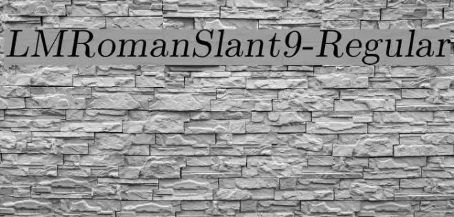 LMRomanSlant9-Regular examples