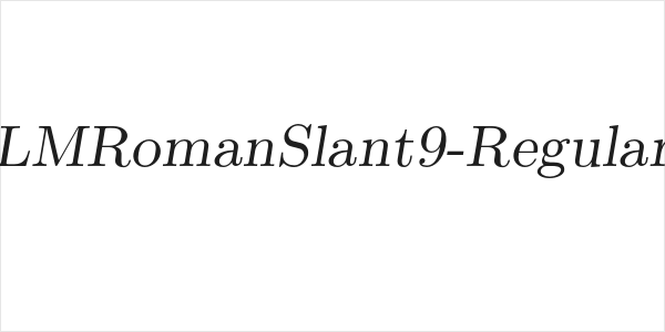 LMRomanSlant9-Regular Logo