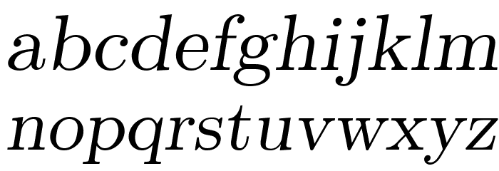 LMRomanSlant9-Regular Font LOWERCASE