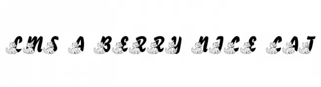 LMS A Berry Nice Cat  Free Fonts Download