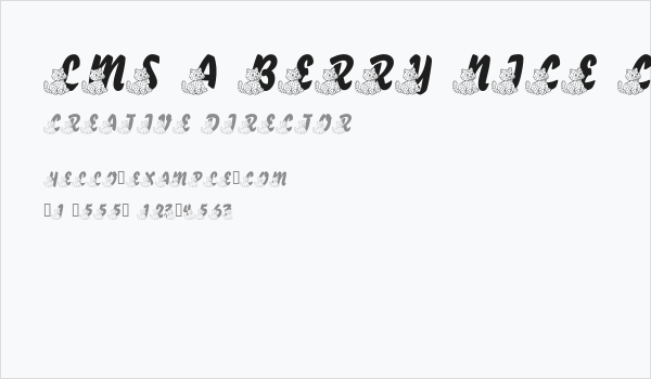 LMS A Berry Nice Cat Business Card