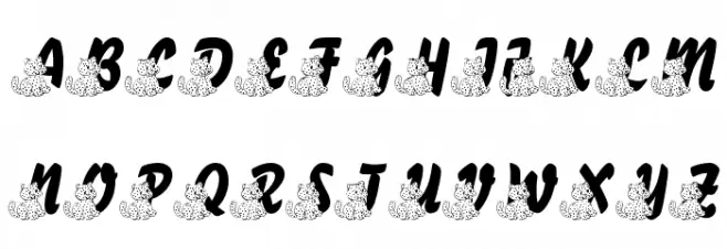 LMS A Berry Nice Cat 字体 小写