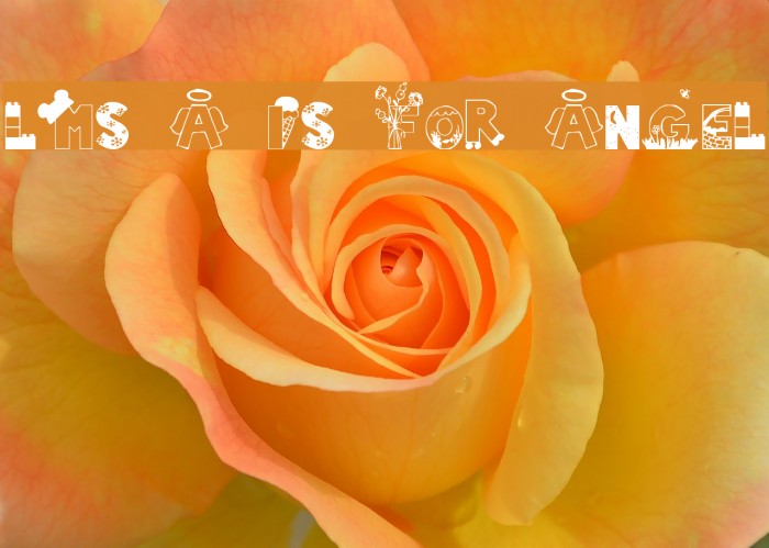 LMS A Is For Angel Font examples