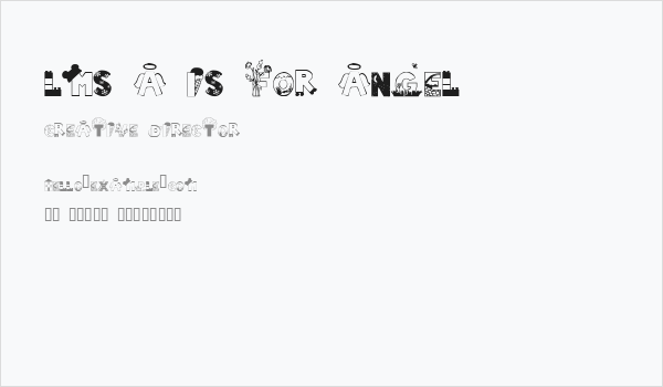 LMS A Is For Angel Business Card