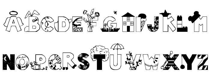 LMS A Is For Angel Font LOWERCASE