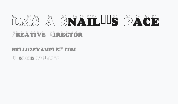 LMS A Snail's Pace Business Card