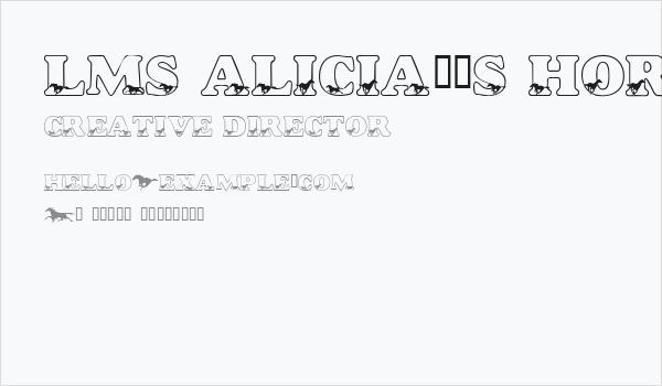 LMS Alicia's Horses Business Card