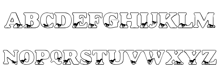 LMS Alicia's Horses Font LOWERCASE