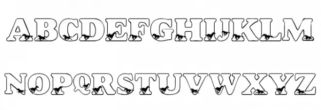 LMS Alicia's Horses Font LOWERCASE