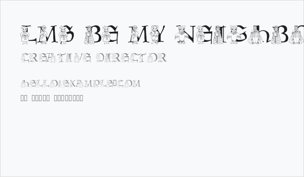 LMS Be My Neighbor Business Card