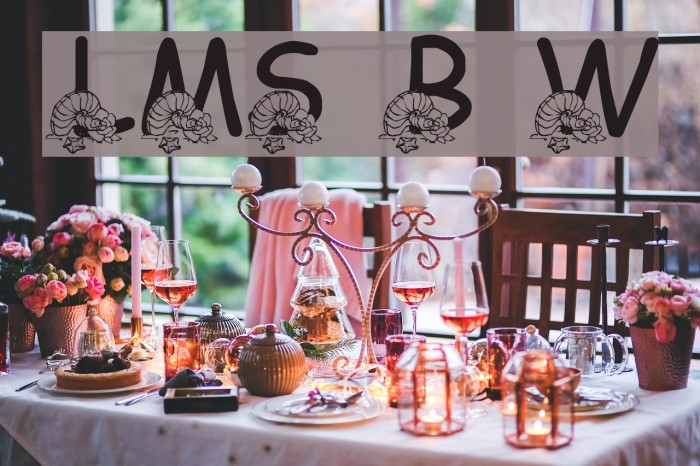 LMS Beach Wedding Fonte examples