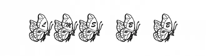 LMS Beautiful Butterfly  नि: शुल्क फ़ॉन्ट्स डाउनलोड