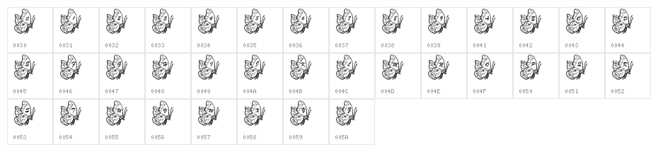 LMS Beautiful Butterfly Character Map