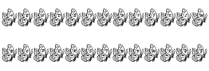 LMS Beautiful Butterfly Font LOWERCASE