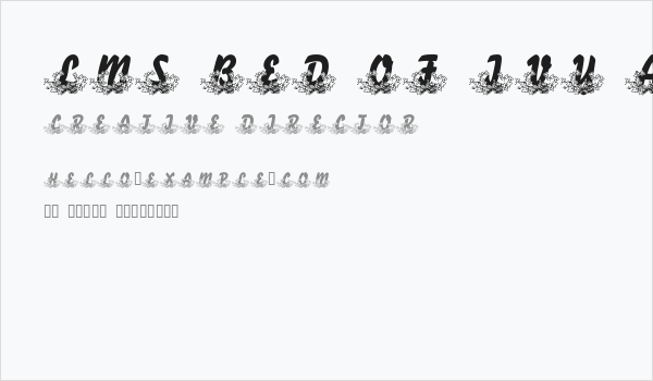 LMS Bed of Ivy and Ribbons Business Card