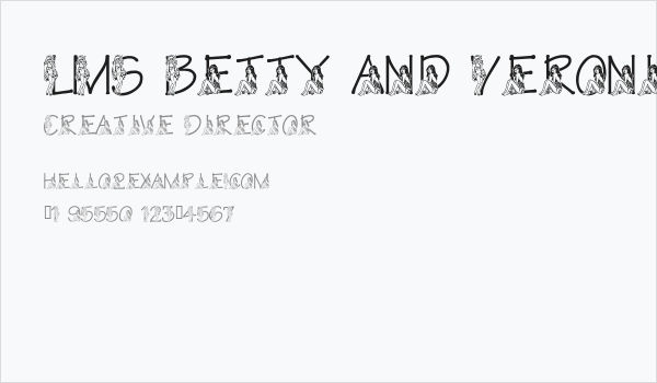LMS Betty and Veronica Business Card
