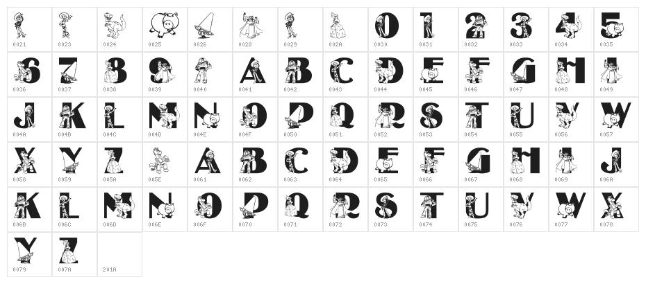 LMS Beyond Infinity Character Map