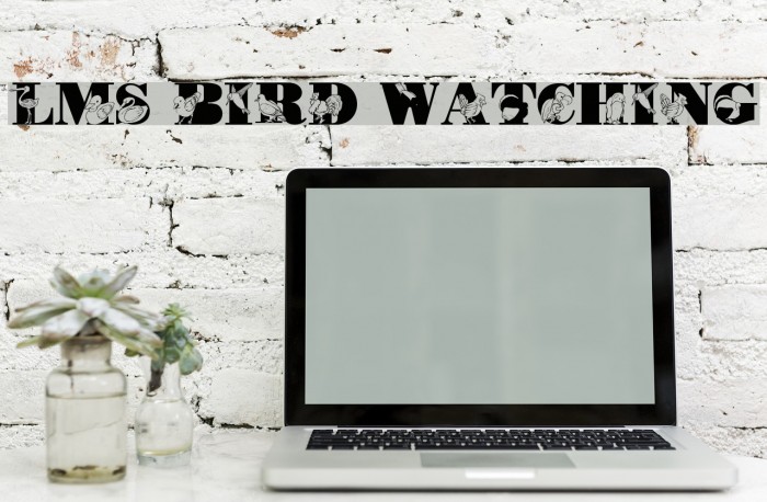 LMS Bird Watching Font examples