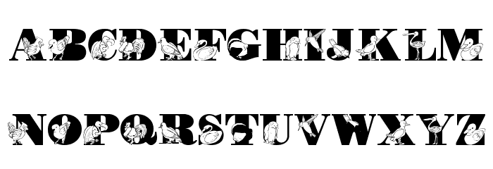 LMS Bird Watching Font LOWERCASE